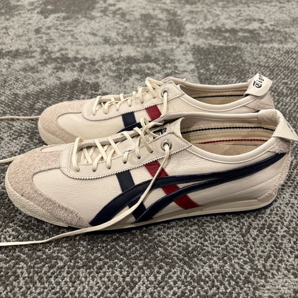 Onitsuka Tiger Mexico 66 SD Cream Peacoat Navy Red Mens U.S. 7.5 - Picture 1 of 5